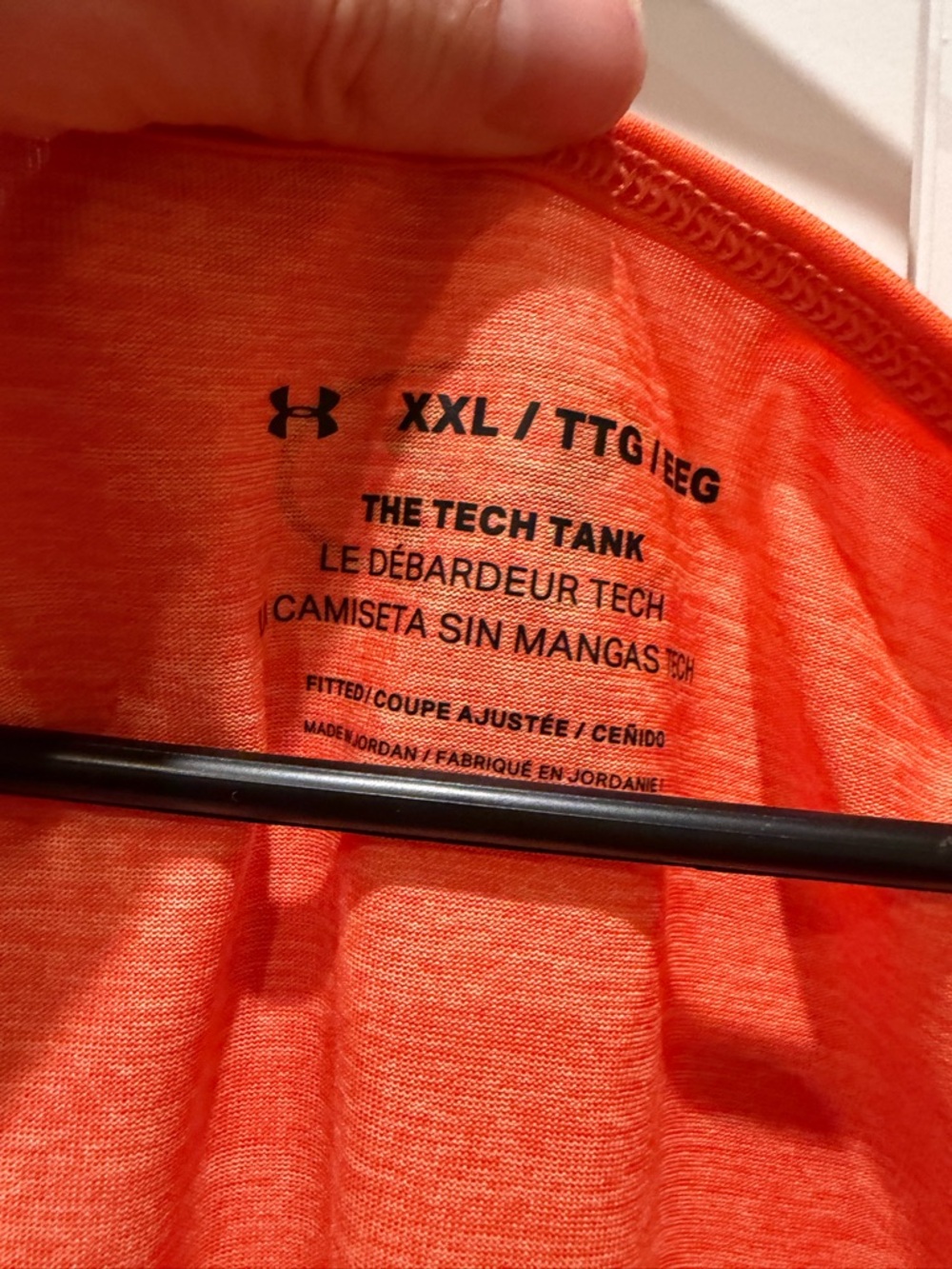 Under Armour Orange Men's Tank Top - Picture 3 of 4